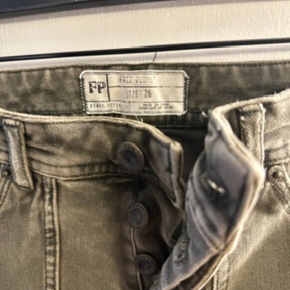 Free People Olive Skinny Cargo Jeans - Picture 2 of 3